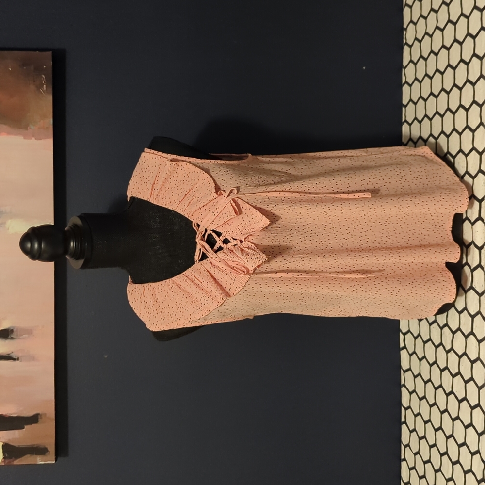 Pink speckled blouse
